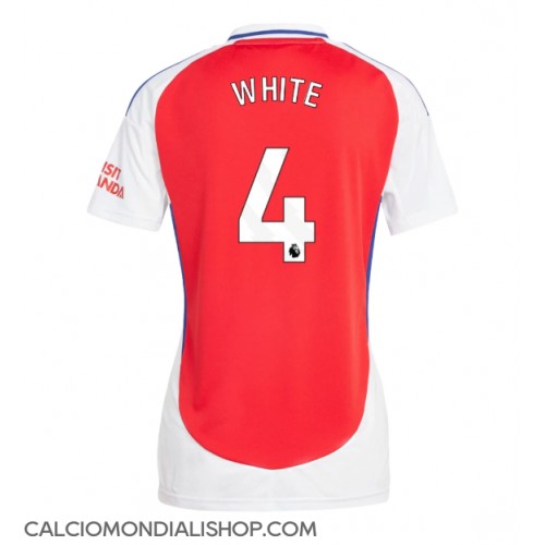 Maglie da calcio Arsenal Ben White #4 Prima Maglia Femminile 2024-25 Manica Corta